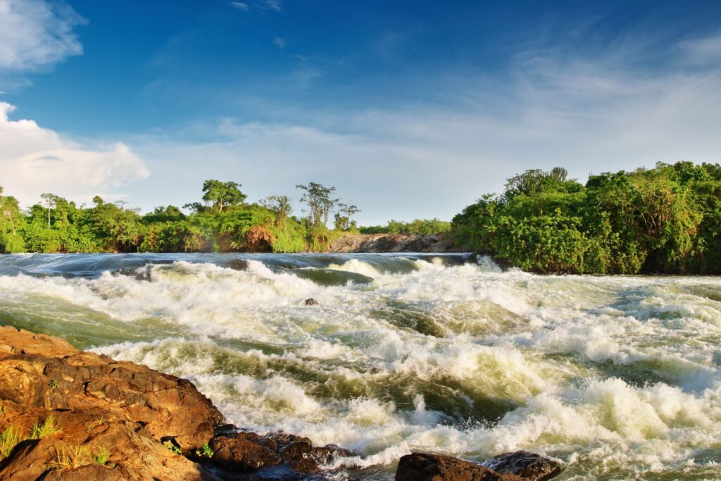 Opplevelsesferie i Uganda, brusende vann