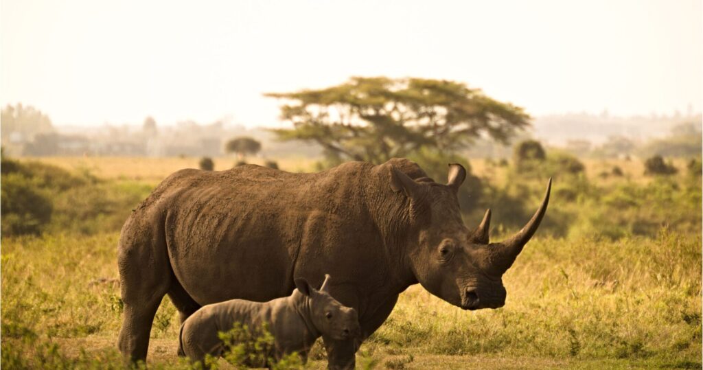 Neshorn i Ziwa Sanctuary Uganda